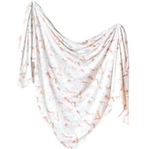 copper pearl swaddle blanket - coral