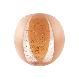Large Beach Ball- Cherry Blush Transparent Confetti
