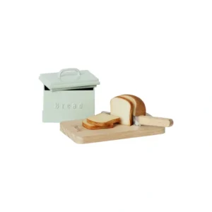Miniature Bread Box w/ Utensils