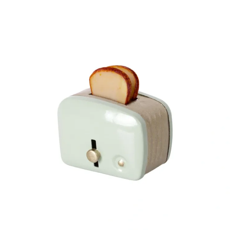 Miniature Toaster & Bread, Mint