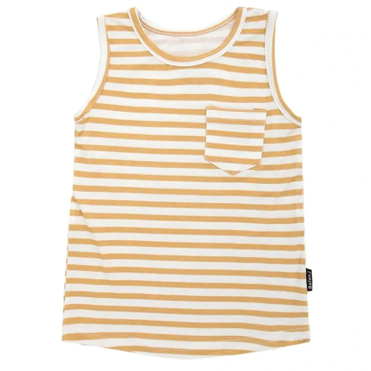 Pocket Tank Top - Sun Stripe