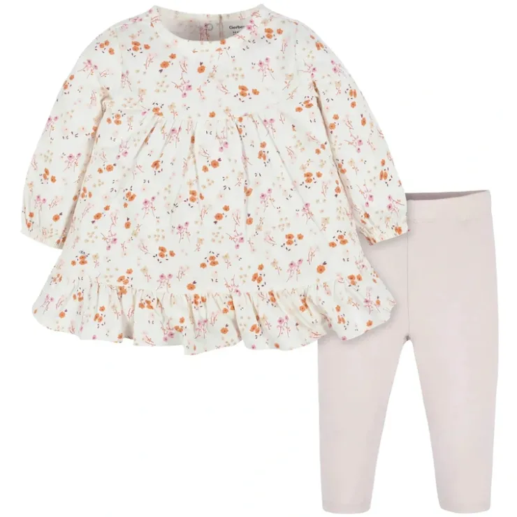 Purple Floral 2 Pc Set