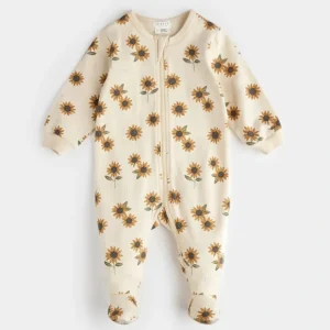 Pyjama beige imprim de tournesols - Petit Lem