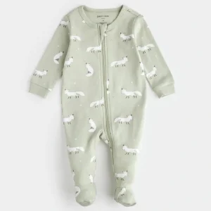 Pyjama Pistache Imprim de Renards Arctiques - Petit Lem