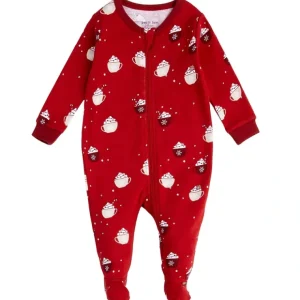 Pyjama Rouge imprims Chocolat Chaud - Petit Lem