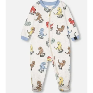 Pyjama une pice en coton biologique - Dinosaures - Deux par Deux