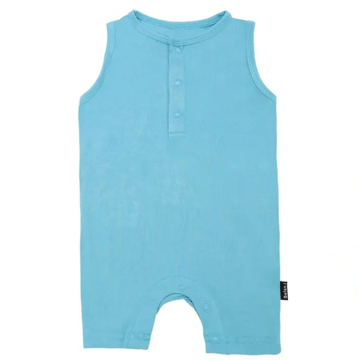 Sleeveless Shortall Romper - Electric Blue