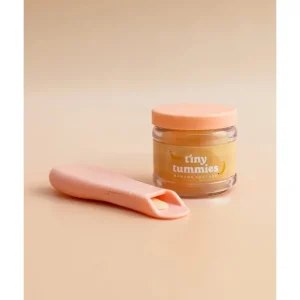 Tiny Harlow - Tiny Tummies Doll Food Jar and Spoon Set - Banana Custard