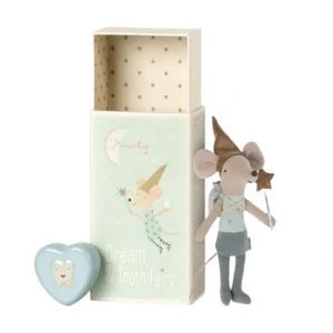 Tooth Fairy Mouse in Matchbox - Blue
